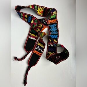 Woven Boho Waist Tie Sash Belt 59 Inches Long Ethnic Hippie